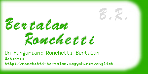 bertalan ronchetti business card